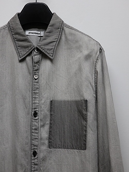 (ͽ���ʡ�2��3������ͽ��/ATTACHMENT�������å�����/6OZ DENIM L/S SHIRT/BLACK