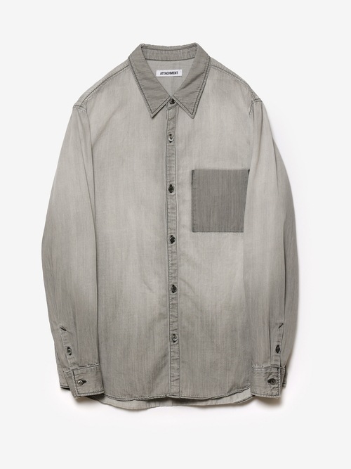 (ͽ���ʡ�2��3������ͽ��/ATTACHMENT�������å�����/6OZ DENIM L/S SHIRT/BLACK