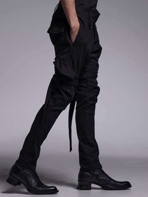 (ͽ���ʡ�4��5������ͽ��/kiryuyrik������奦����奦/Denim Bondage Pants/Black