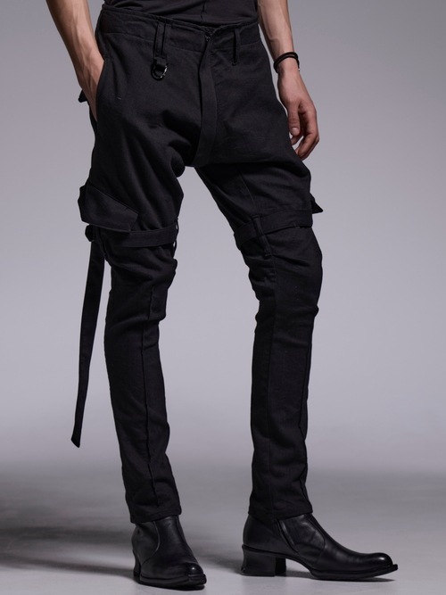 (ͽ���ʡ�4��5������ͽ��/kiryuyrik������奦����奦/Denim Bondage Pants/Black