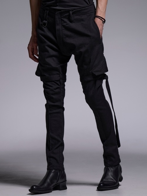 (ͽ���ʡ�4��5������ͽ��/kiryuyrik������奦����奦/Denim Bondage Pants/Black