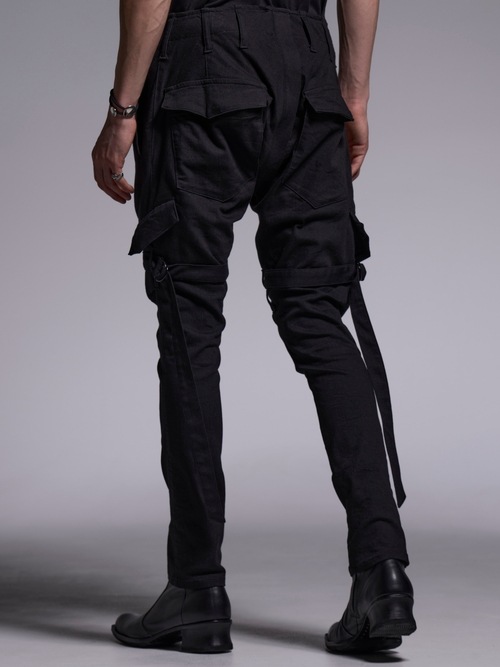 (ͽ���ʡ�4��5������ͽ��/kiryuyrik������奦����奦/Denim Bondage Pants/Black