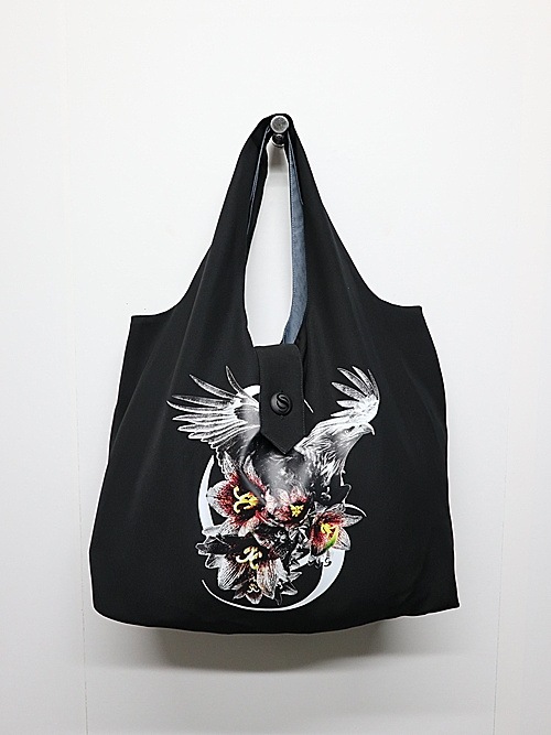 �㴰���THE ONENESS�������ͥ�/��ǽ��Į ��SUGIZO��Recycle Cotton Jersey Shoulder Tote Bag/Black