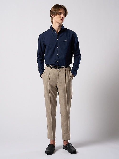 (ͽ���ʡ�9��10������ͽ��/wjk�����֥른��������/comfort pin-tuck slim slacks/beige