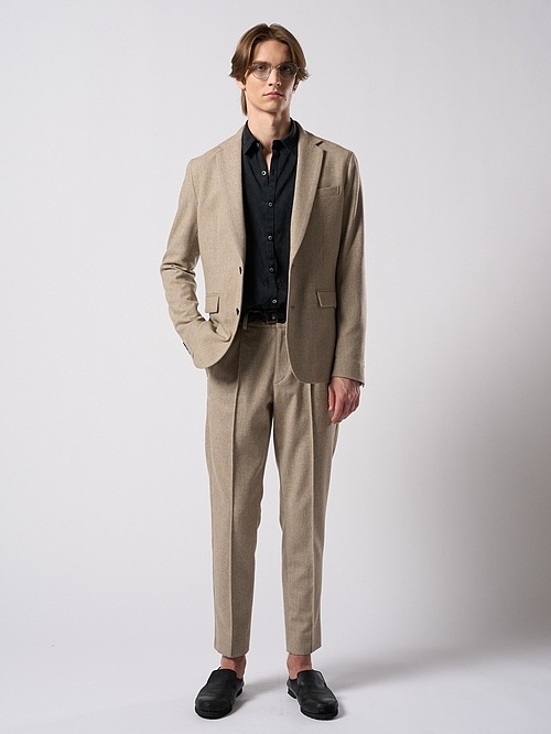 (ͽ���ʡ�9��10������ͽ��/wjk�����֥른��������/comfort pin-tuck slim slacks/beige