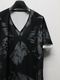 �㴰���kiryuyrik������奦����奦/Opal Mesh Layered T-Shirt/BlackWhite