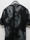 �㴰���kiryuyrik������奦����奦/Opal Mesh Layered T-Shirt/BlackWhite