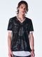 (ͽ���ʡ�8������9������ͽ��/kiryuyrik������奦����奦/Opal Mesh Layered T-Shirt/BlackWhite