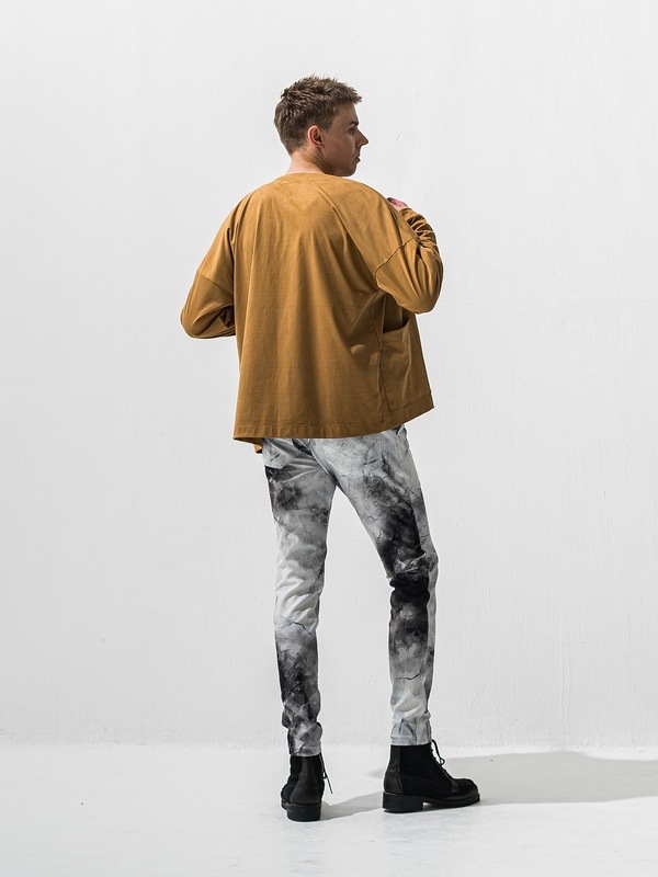 (ͽ���ʡ�1��2������ͽ��/42TH RESOUND CLOTHING���ꥵ����ɥ���������/TIGHT TAPERD CHRIS EASY TUCK PANTS/marble WH