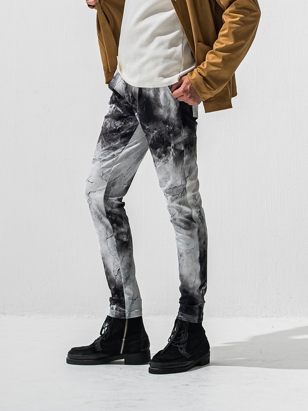 (ͽ���ʡ�1��2������ͽ��/42TH RESOUND CLOTHING���ꥵ����ɥ���������/TIGHT TAPERD CHRIS EASY TUCK PANTS/marble WH
