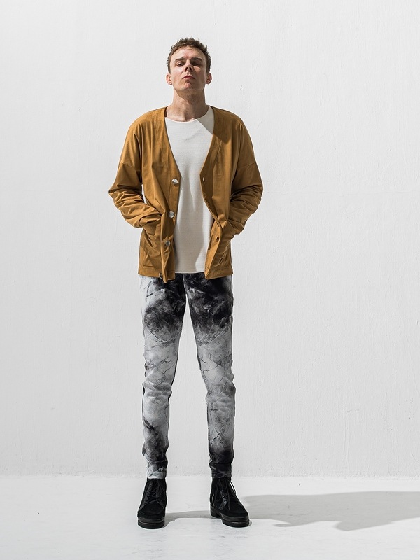 (ͽ���ʡ�1��2������ͽ��/42TH RESOUND CLOTHING���ꥵ����ɥ���������/TIGHT TAPERD CHRIS EASY TUCK PANTS/marble WH