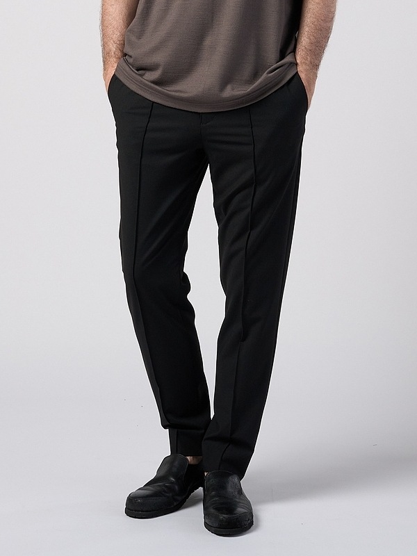 (ͽ���ʡ�2��3������ͽ��/wjk�����֥른��������/comfort pin-tuck slim slacks/black
