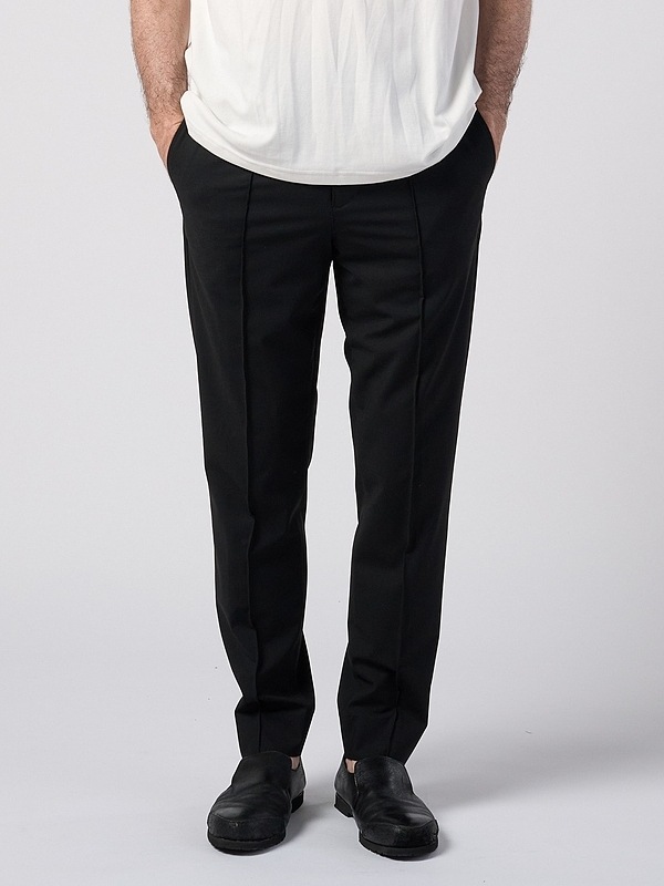 (ͽ���ʡ�2��3������ͽ��/wjk�����֥른��������/comfort pin-tuck slim slacks/black