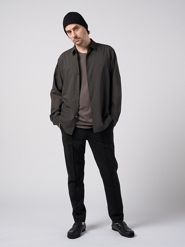 (ͽ���ʡ�2��3������ͽ��/wjk�����֥른��������/comfort pin-tuck slim slacks/black