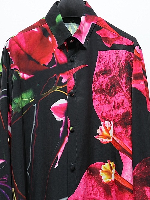 �㴰���THE ONENESS�������ͥ�/Eco Decine Bougainveallea ALOHA Shirt/Black