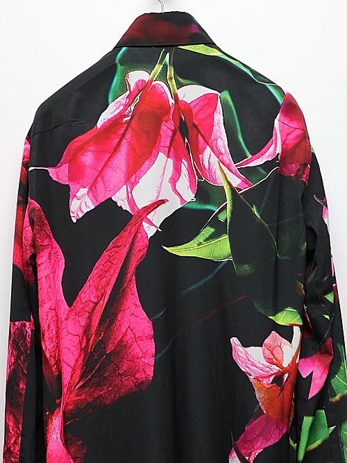 �㴰���THE ONENESS�������ͥ�/Eco Decine Bougainveallea ALOHA Shirt/Black