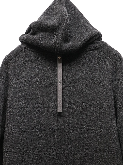 wjk֥른/back pile hoodie/black