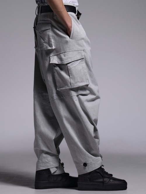 (ͽ���ʡ�4��5������ͽ��/kiryuyrik������奦����奦/Denim Cargo Pants/Gray