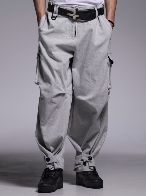 (ͽ���ʡ�4��5������ͽ��/kiryuyrik������奦����奦/Denim Cargo Pants/Gray