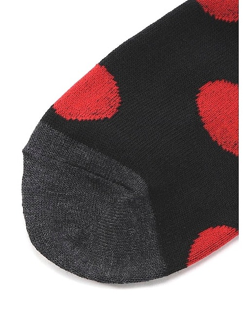 SALE30%OFF/Ground Y饦ɥ磻/Cotton Crayonhouse Dot socks/RED.