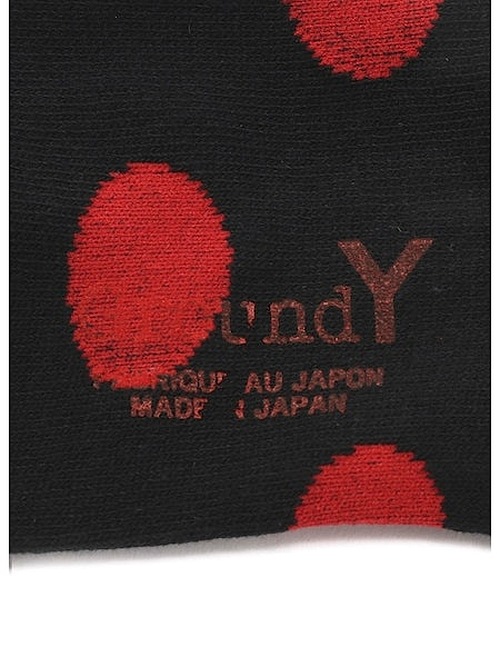 Ground Y饦ɥ磻/Cotton Crayonhouse Dot socks/RED.