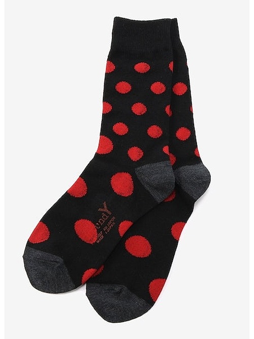 SALE30%OFF/Ground Y饦ɥ磻/Cotton Crayonhouse Dot socks/RED.
