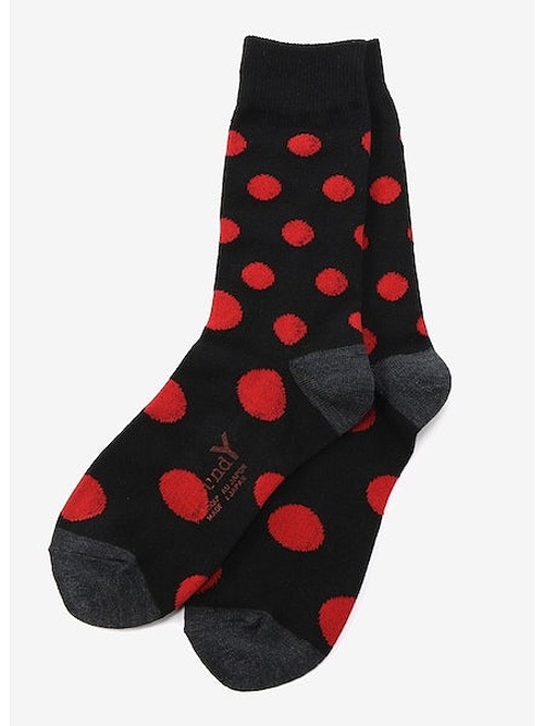 Ground Y饦ɥ磻/Cotton Crayonhouse Dot socks/RED.