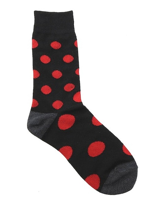 SALE30%OFF/Ground Y饦ɥ磻/Cotton Crayonhouse Dot socks/RED.