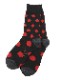 SALE30%OFF/Ground Y饦ɥ磻/Cotton Crayonhouse Dot socks/RED.