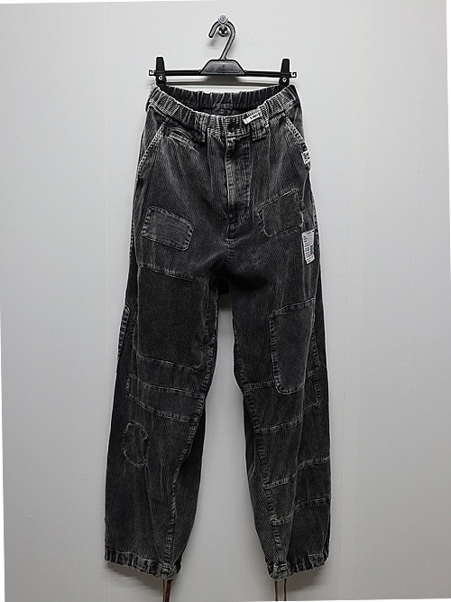 Maison MIHARA YASUHIRO���᥾�� �ߥϥ�䥹�ҥ�/COTTON CORDUROY REPAIRED WOVEN SLACKS/BLACK