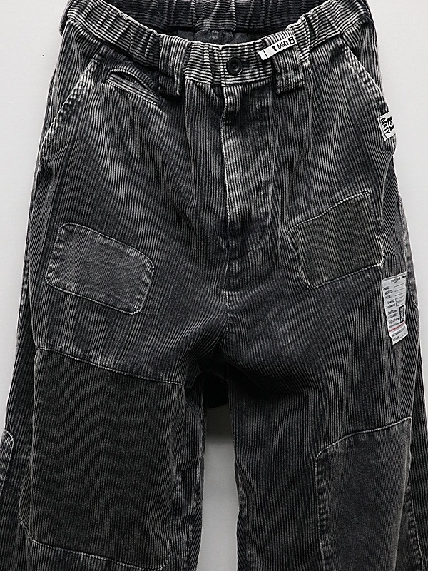 Maison MIHARA YASUHIRO���᥾�� �ߥϥ�䥹�ҥ�/COTTON CORDUROY REPAIRED WOVEN SLACKS/BLACK
