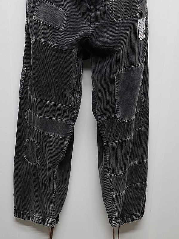 Maison MIHARA YASUHIRO���᥾�� �ߥϥ�䥹�ҥ�/COTTON CORDUROY REPAIRED WOVEN SLACKS/BLACK