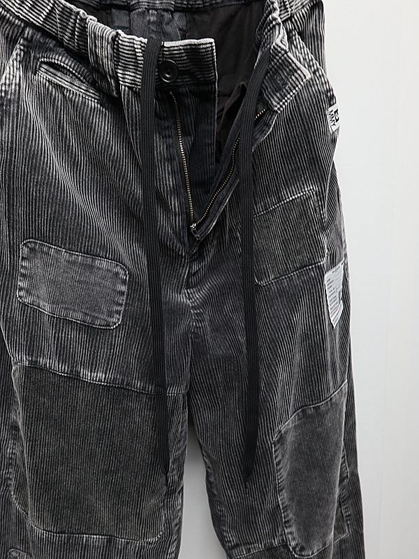 Maison MIHARA YASUHIRO���᥾�� �ߥϥ�䥹�ҥ�/COTTON CORDUROY REPAIRED WOVEN SLACKS/BLACK