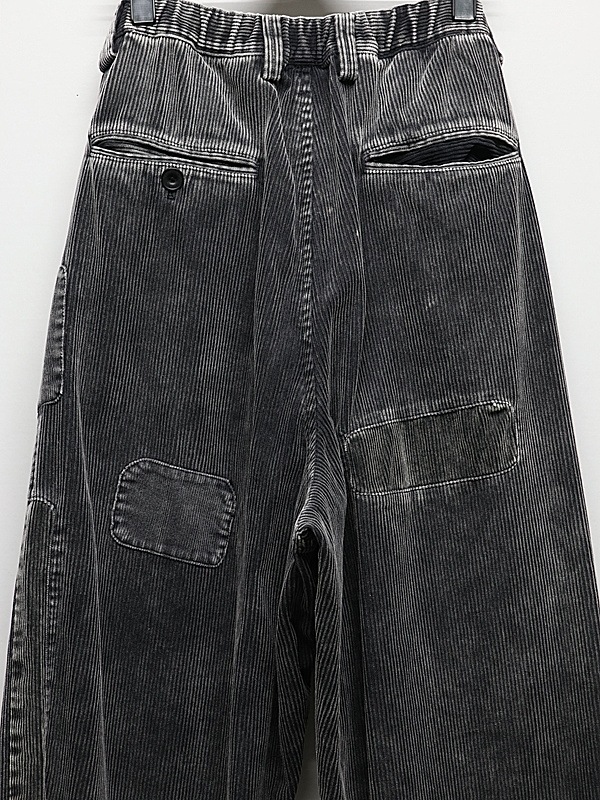Maison MIHARA YASUHIRO���᥾�� �ߥϥ�䥹�ҥ�/COTTON CORDUROY REPAIRED WOVEN SLACKS/BLACK
