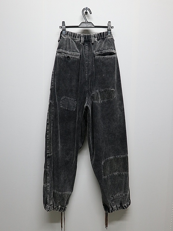Maison MIHARA YASUHIRO���᥾�� �ߥϥ�䥹�ҥ�/COTTON CORDUROY REPAIRED WOVEN SLACKS/BLACK