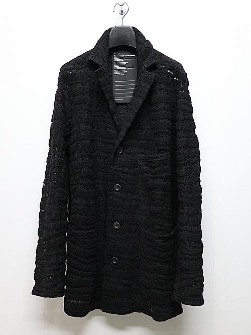 nude:masahiko maruyama ̡:ޥҥޥ/Wool/Nylon Jaquard (Milling Finish) CARDIGAN/Black.