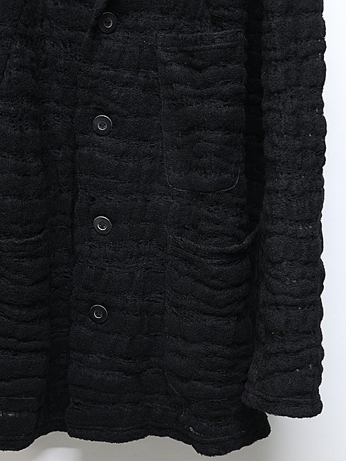 nude:masahiko maruyama ̡:ޥҥޥ/Wool/Nylon Jaquard (Milling Finish) CARDIGAN/Black.