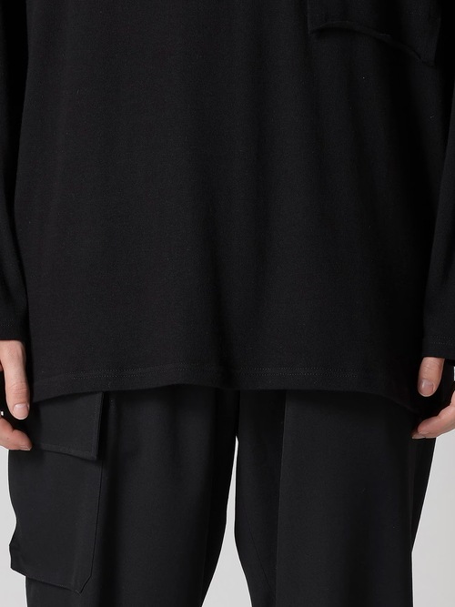 Yohji Yamamoto襦ޥ/ʥ󥴥ץ졼ƥŷ ݥåդĹµ/BLACK