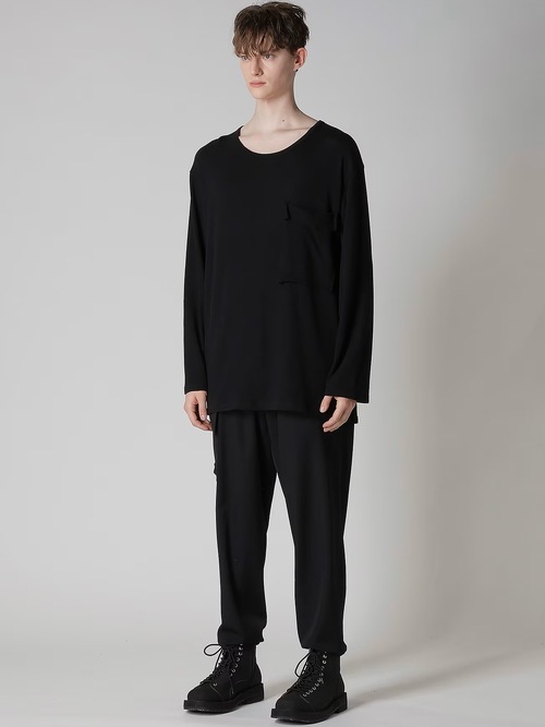 Yohji Yamamoto襦ޥ/ʥ󥴥ץ졼ƥŷ ݥåդĹµ/BLACK