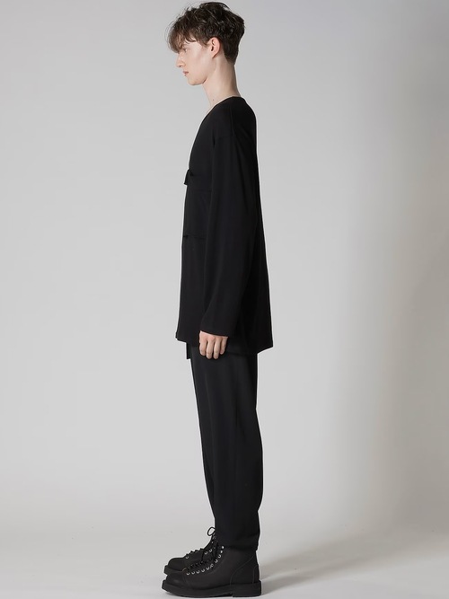 Yohji Yamamoto襦ޥ/ʥ󥴥ץ졼ƥŷ ݥåդĹµ/BLACK
