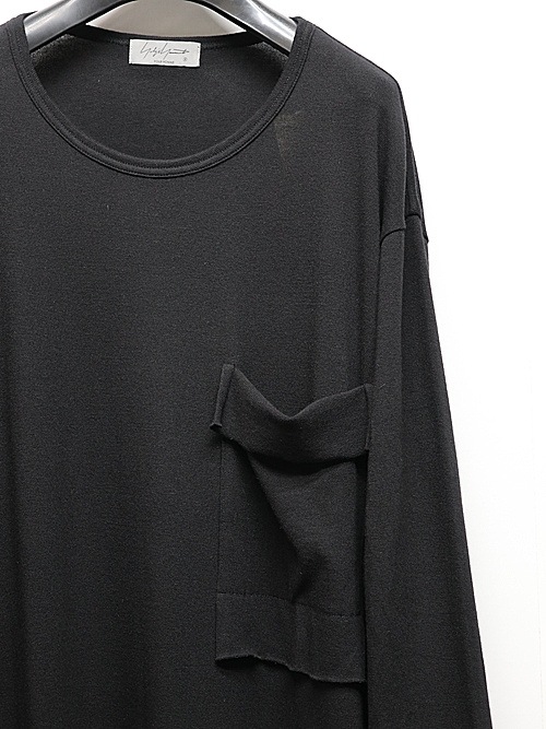 Yohji Yamamoto襦ޥ/ʥ󥴥ץ졼ƥŷ ݥåդĹµ/BLACK