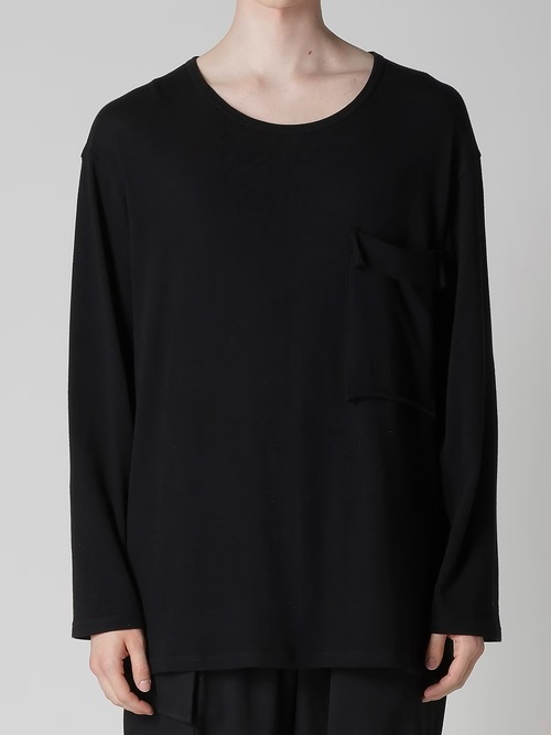 Yohji Yamamoto襦ޥ/ʥ󥴥ץ졼ƥŷ ݥåդĹµ/BLACK