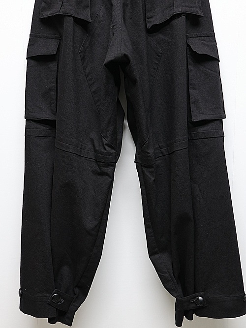 (ͽ���ʡ�4��5������ͽ��/kiryuyrik������奦����奦/Denim Cargo Pants/Black