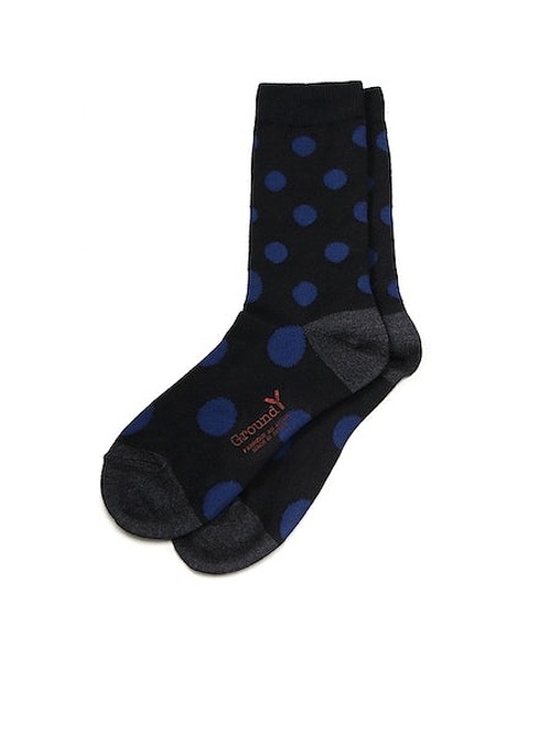 SALE30%OFF/Ground Y饦ɥ磻/Cotton Crayonhouse Dot socks/BLU.