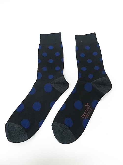 SALE30%OFF/Ground Y饦ɥ磻/Cotton Crayonhouse Dot socks/BLU.
