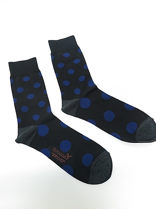 Ground Y饦ɥ磻/Cotton Crayonhouse Dot socks/BLU.