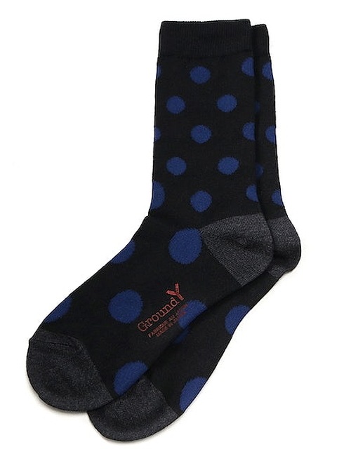 SALE30%OFF/Ground Y饦ɥ磻/Cotton Crayonhouse Dot socks/BLU.