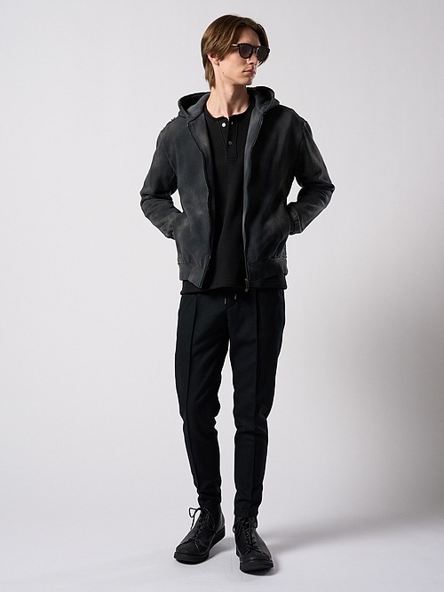 (ͽ���ʡ�9��10������ͽ��/wjk�����֥른��������/comfort pin-tuck slim slacks/black