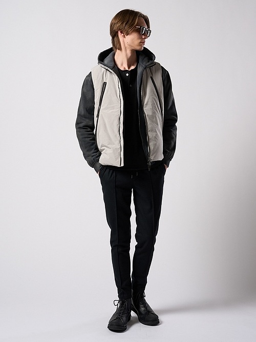 (ͽ���ʡ�9��10������ͽ��/wjk�����֥른��������/comfort pin-tuck slim slacks/black