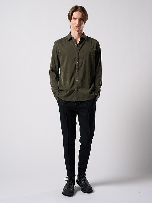 (ͽ���ʡ�9��10������ͽ��/wjk�����֥른��������/comfort pin-tuck slim slacks/black